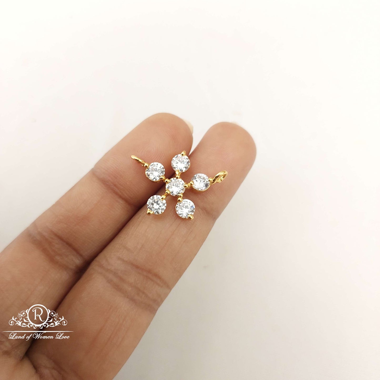 Silver Small Six Stones Locket-JR64