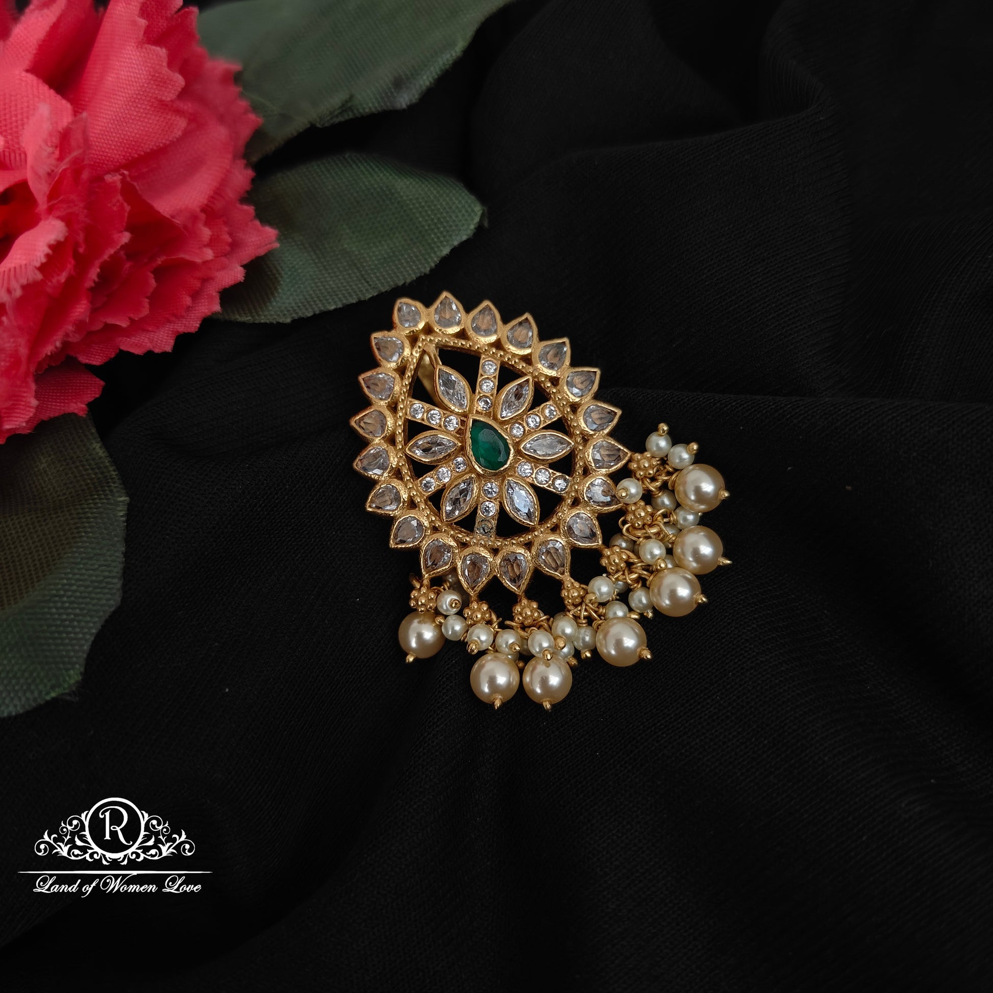 pendant 92.5 silver simple and cute pendant with pearls -rcl73 92.5 silver ramala jewelry / ramala collections