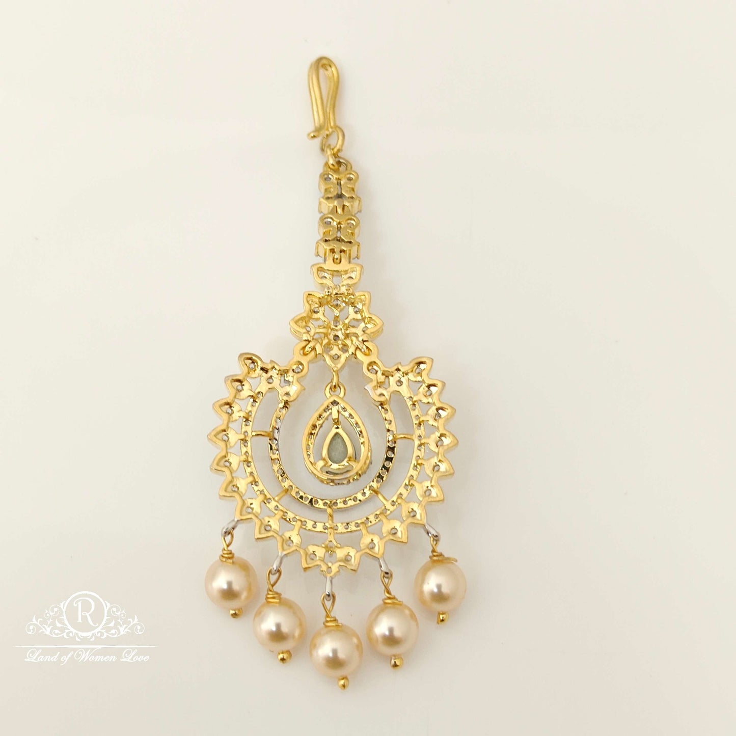 Silver Diamond Replica Design CZ-Stones Tikkas-RCCP42