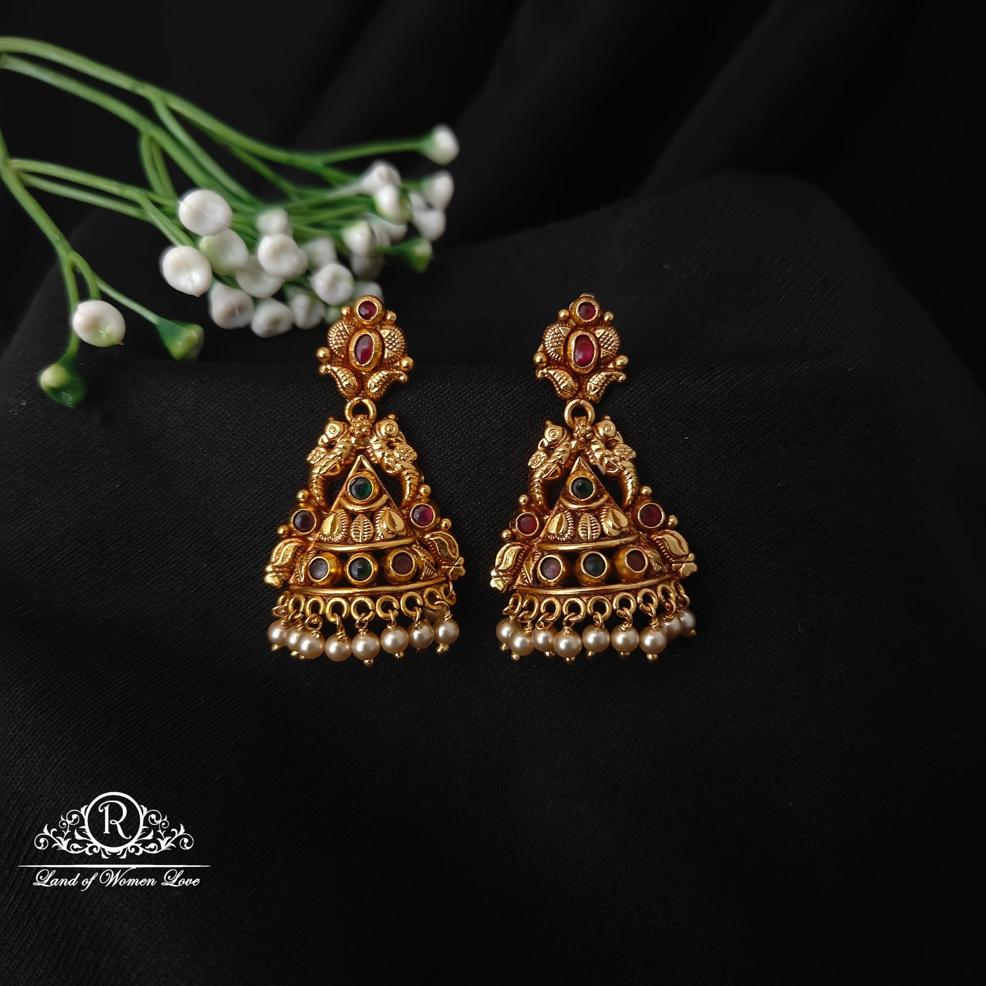 earrings 92.5 silver simple and cute earrings - rcjr977 92.5 silver ramala jewelry / ramala collections