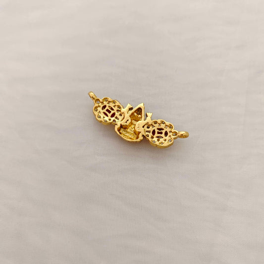 Silver lakshmi devi coral locket-RCM595