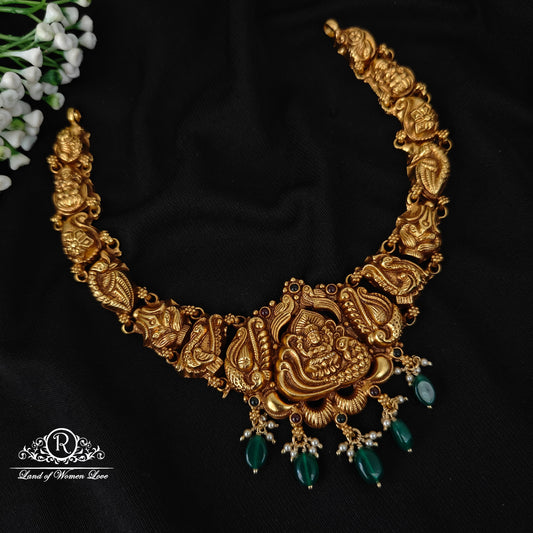 necklace 92.5 silver simple and cute necklace with lakshmi devi design design-rc06m1186 92.5 silver ramala jewelry / ramala collections