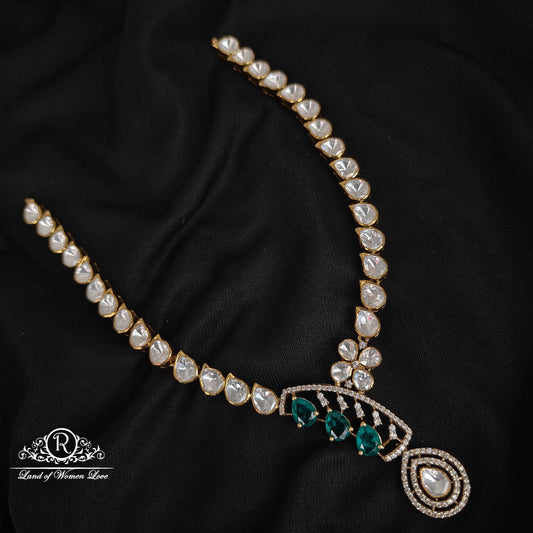 necklace silver moissanite necklace -rcrs23 moissanite 92.5 silver ramala jewelry / ramala collections