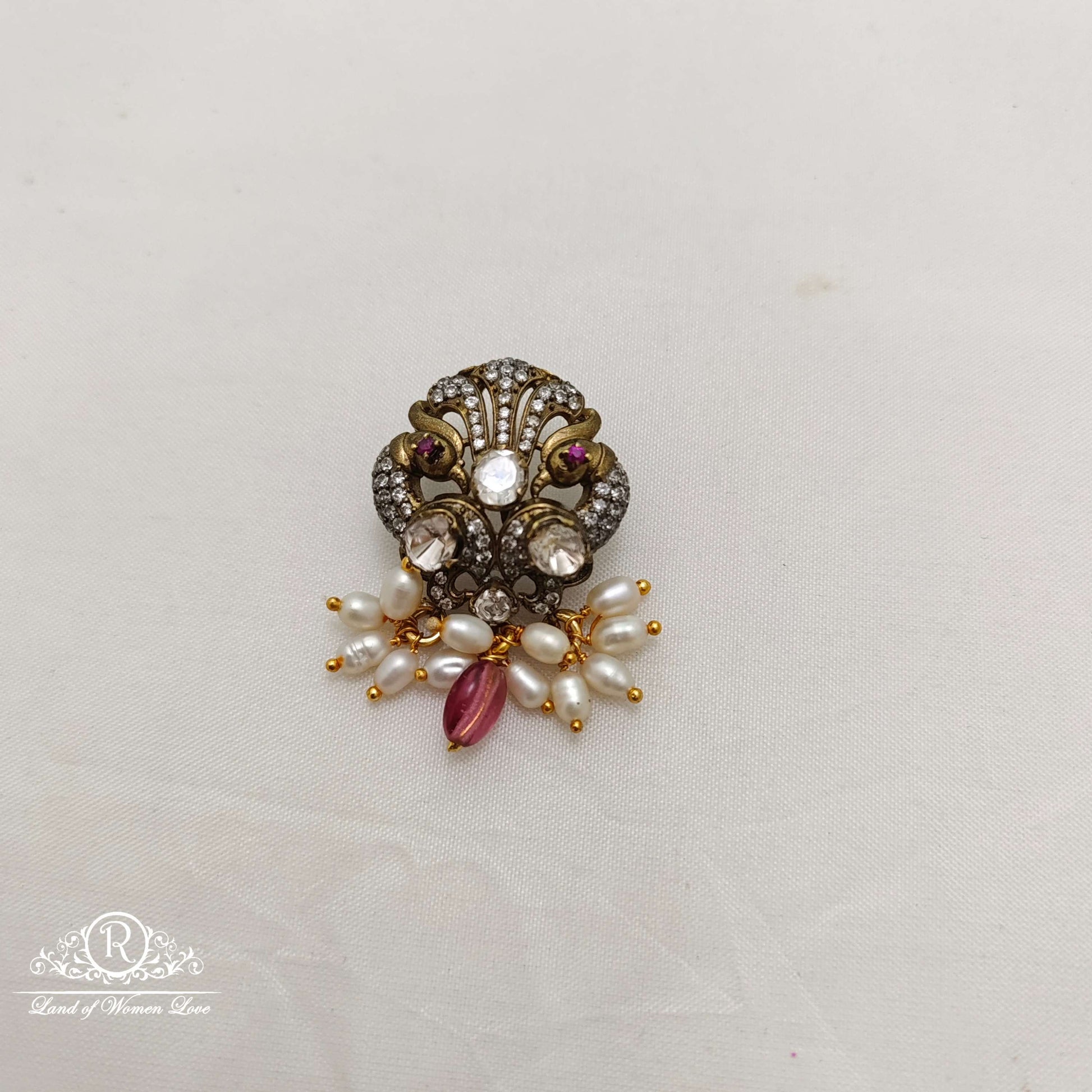 pendant silver victorian small pendant -rcc089 ruby 92.5 silver ramala jewelry / ramala collections