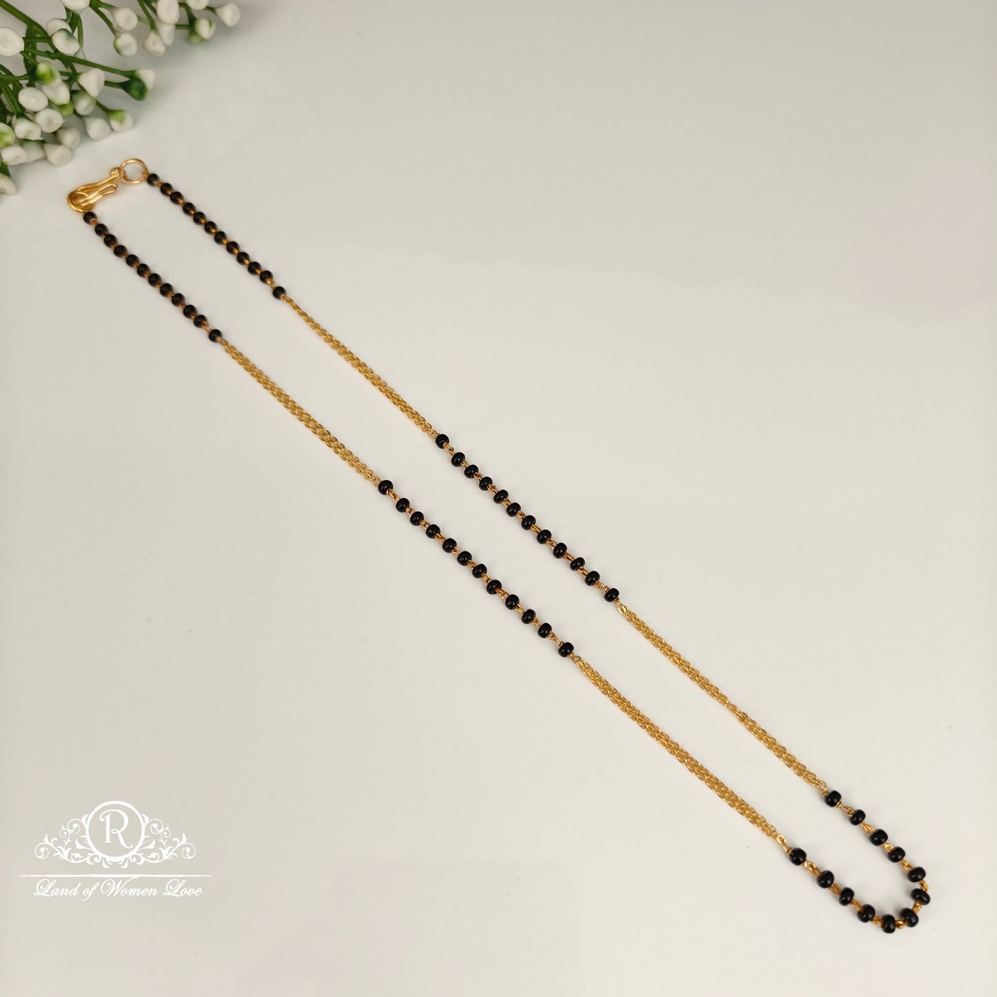 92.5 silver black beads-rch865 92.5 silver ramala jewelry / ramala collections