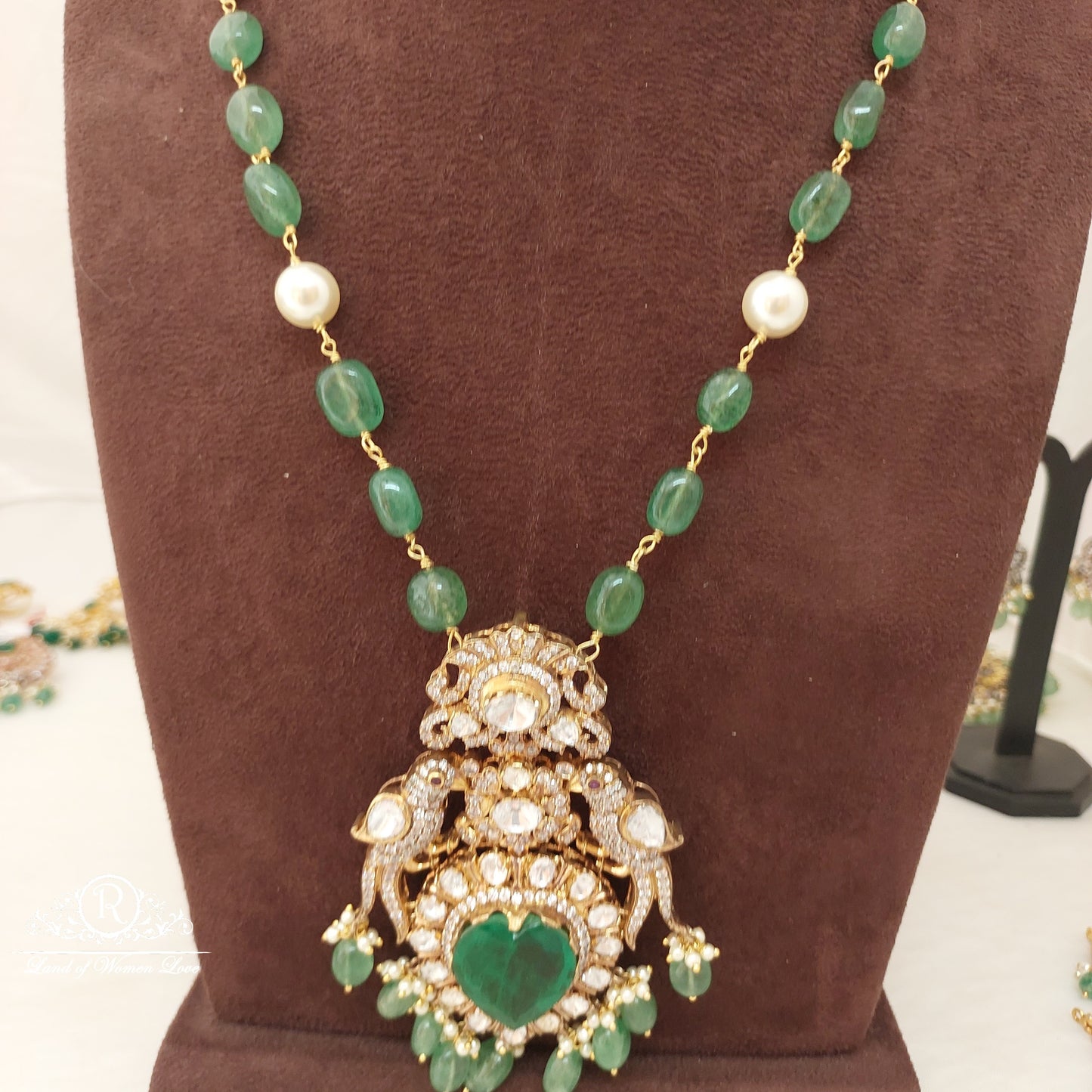 Silver Moissanite beads haram-RCHK11D011