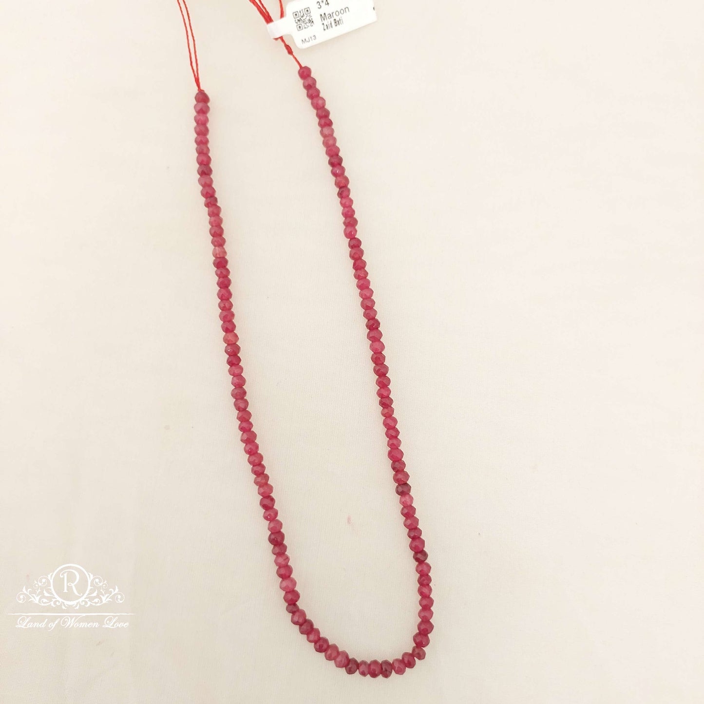 3*4 Meroon Zaid Bati Beads-MJ13