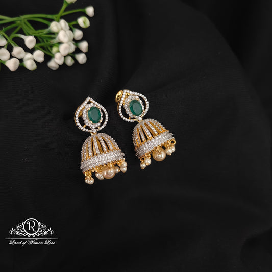 earrings 92.5 silver simple and cute diamond finishing earrings -rcm091260 92.5 silver ramala jewelry / ramala collections