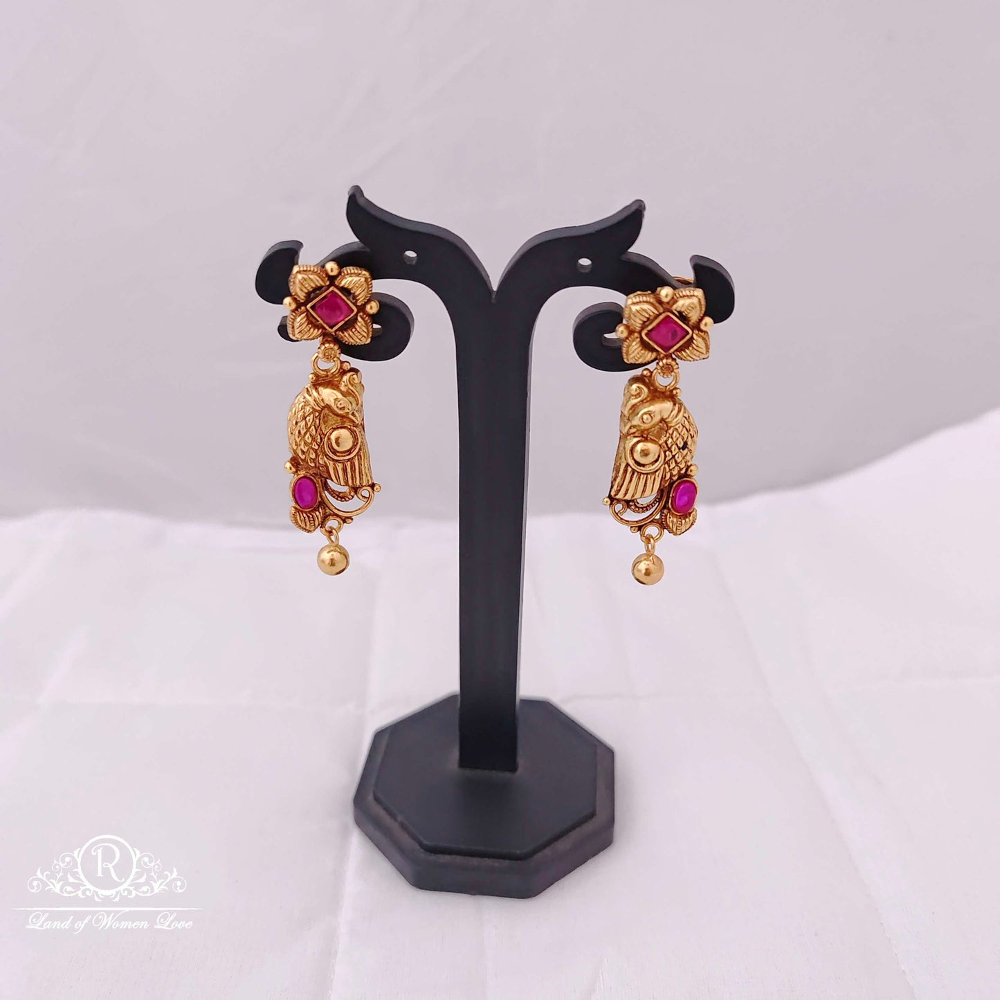 earrings silver cz-gold polish earrings -rcp007 cz 92.5 silver ramala jewelry / ramala collections