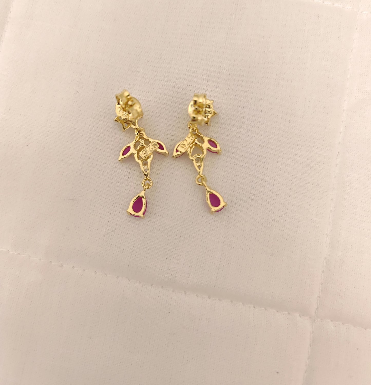 Silver CZ- Stones Necklace With Matching Earrings-RCES23RCES24