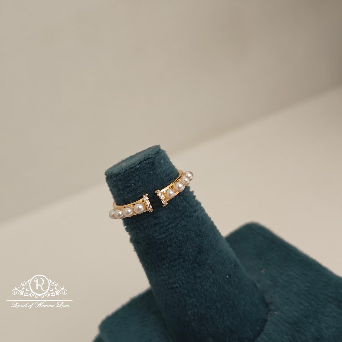 Silver pearl finger ring-RCRB8