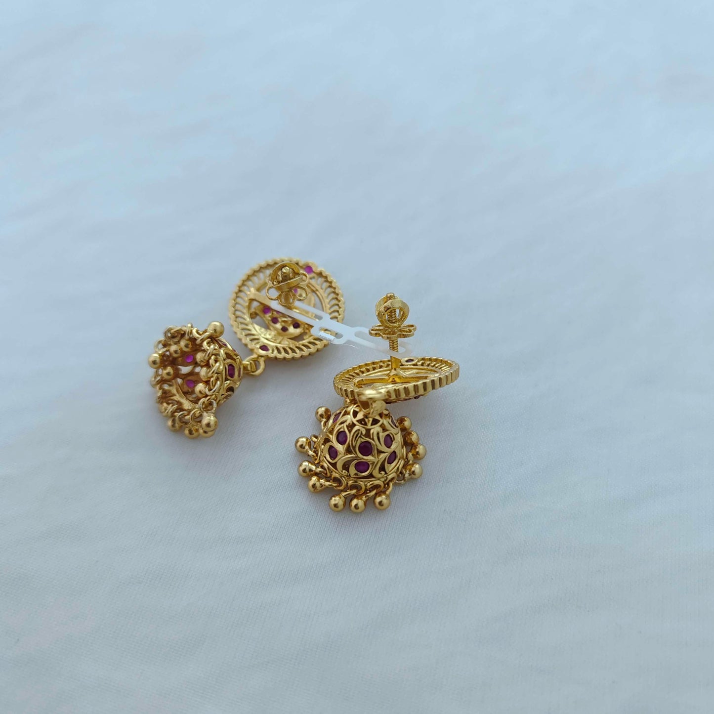 Silver peacock jhumka-RCC138