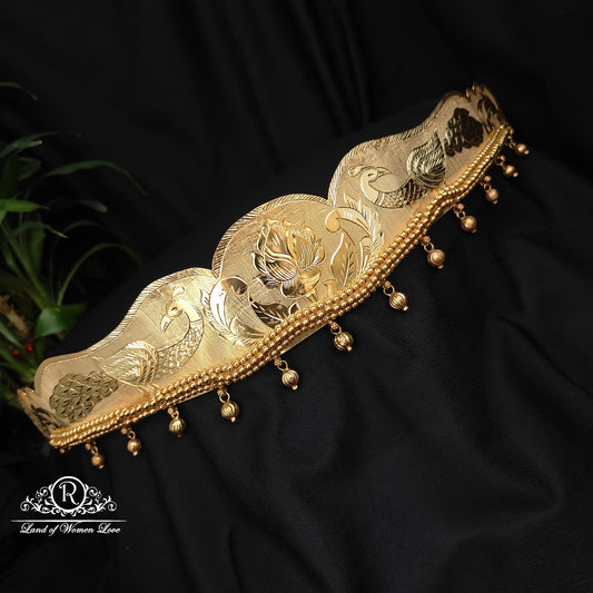 silver hip belt with 22k gold coating - rca047 92.5 silver ramala jewelry / ramala collections