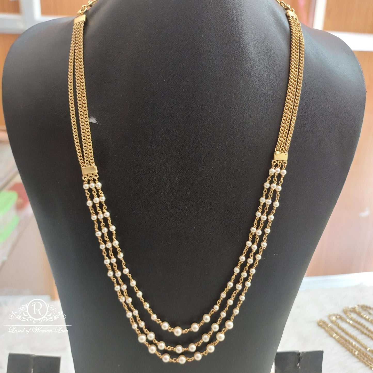 Silver pearl chain-RI18
