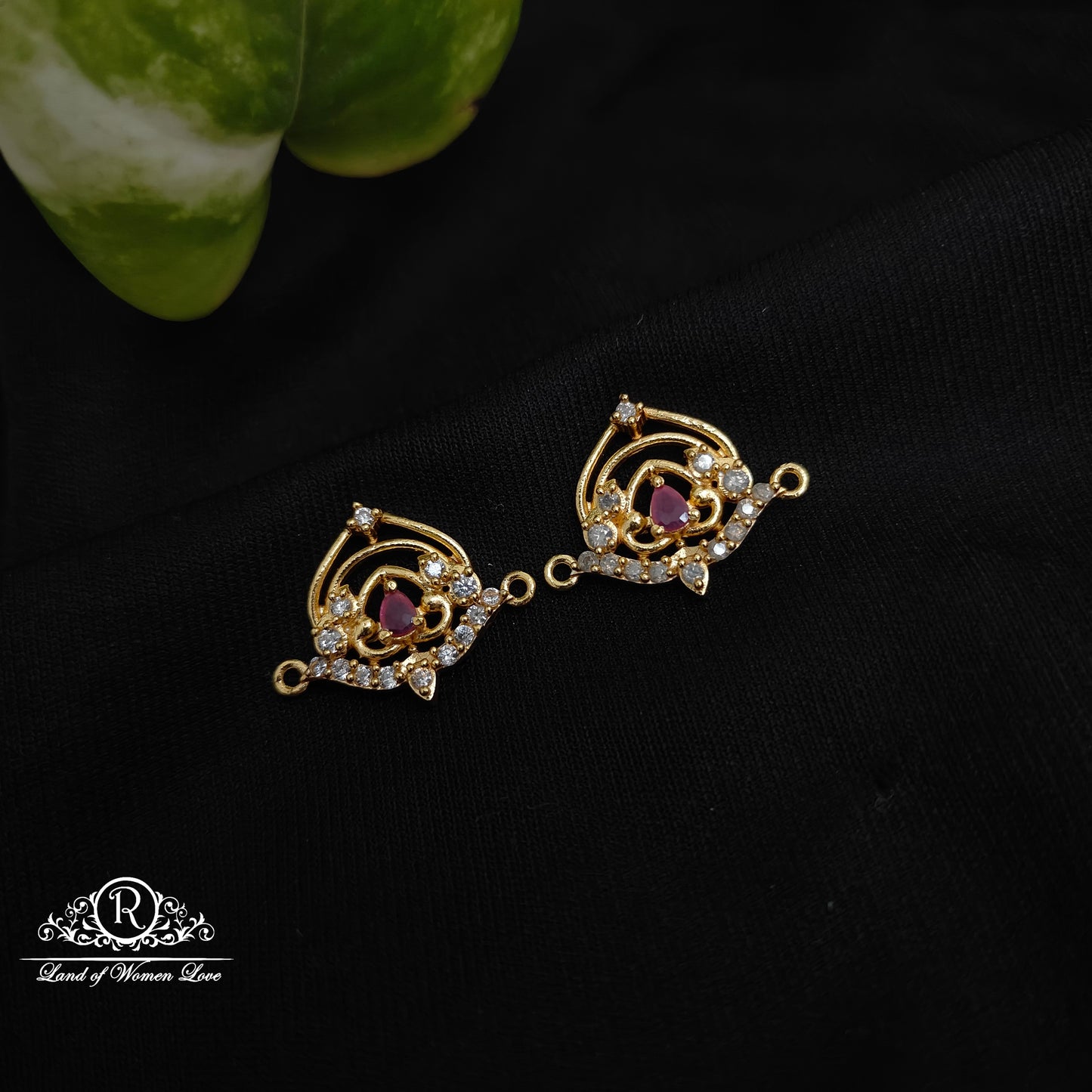 silver white stones basikam designs-h118 92.5 silver ramala jewelry / ramala collections