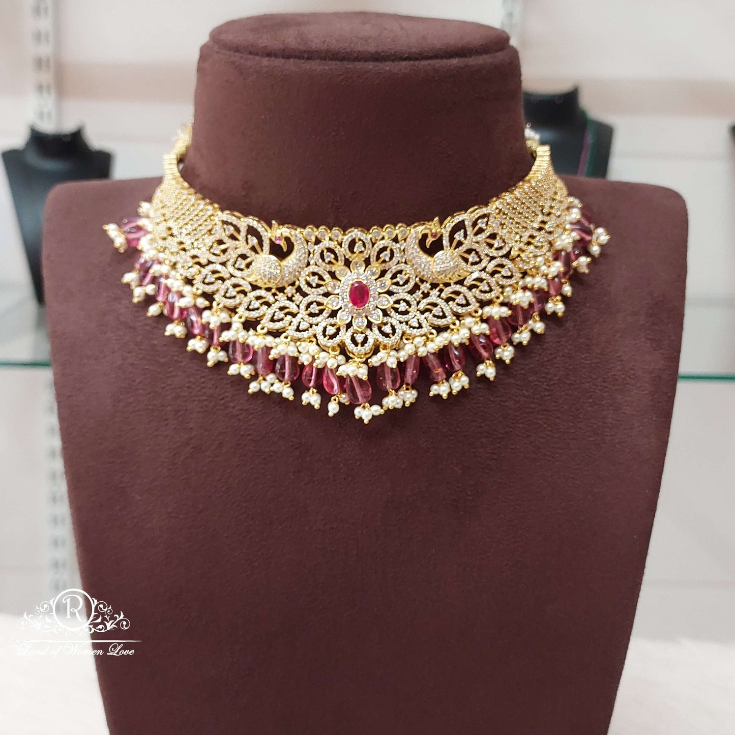 Silver CZ-Stones Chocker-S855