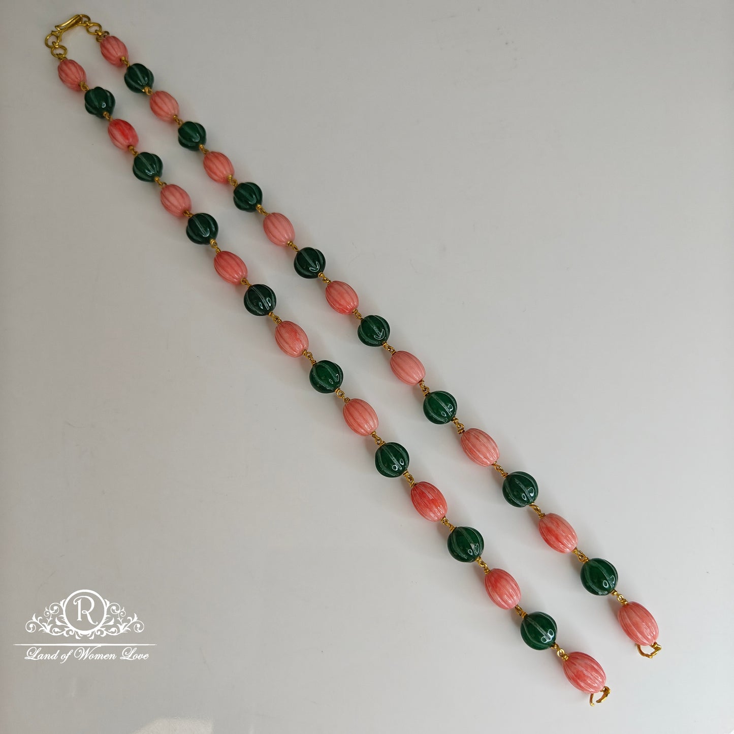 92.5 silver pumpkin beads mala-rcjr768 92.5 silver ramala jewelry / ramala collections