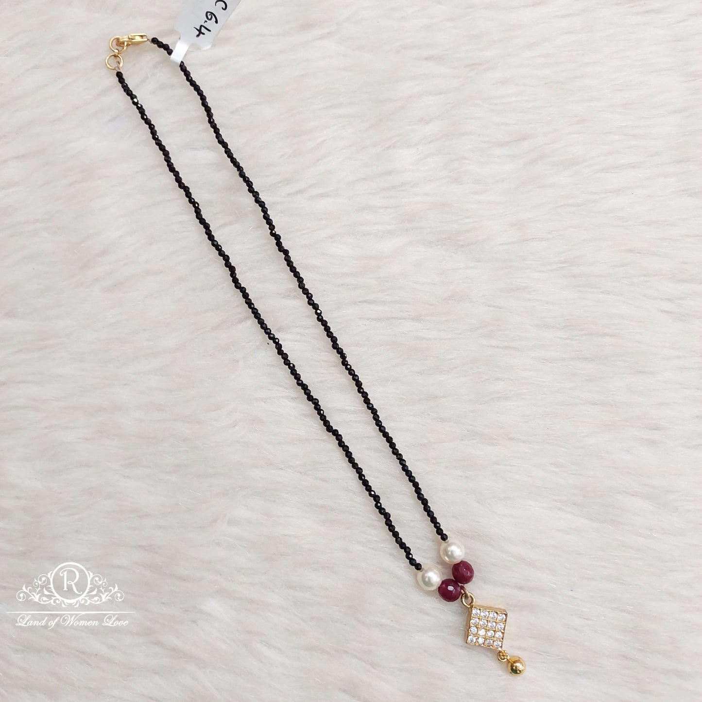 Silver Black Beads-S838