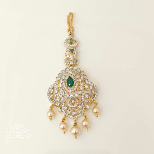 silver diamond replica design cz-stones tikkas-rccp39 cz 92.5 silver ramala jewelry / ramala collections