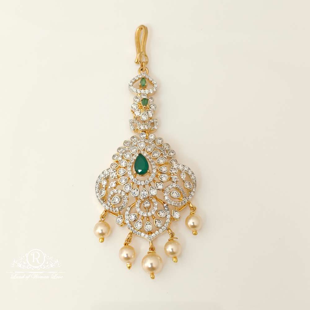 silver diamond replica design cz-stones tikkas-rccp39 cz 92.5 silver ramala jewelry / ramala collections