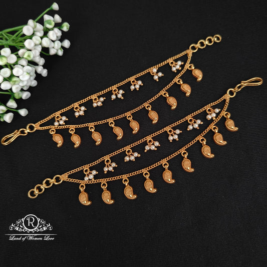 92.5 silver simple and cute ear chains - rcbg031 92.5 silver ramala jewelry / ramala collections