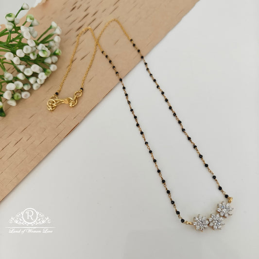 92.5 silver simple and cute black beads - rcnj025 92.5 silver ramala jewelry / ramala collections