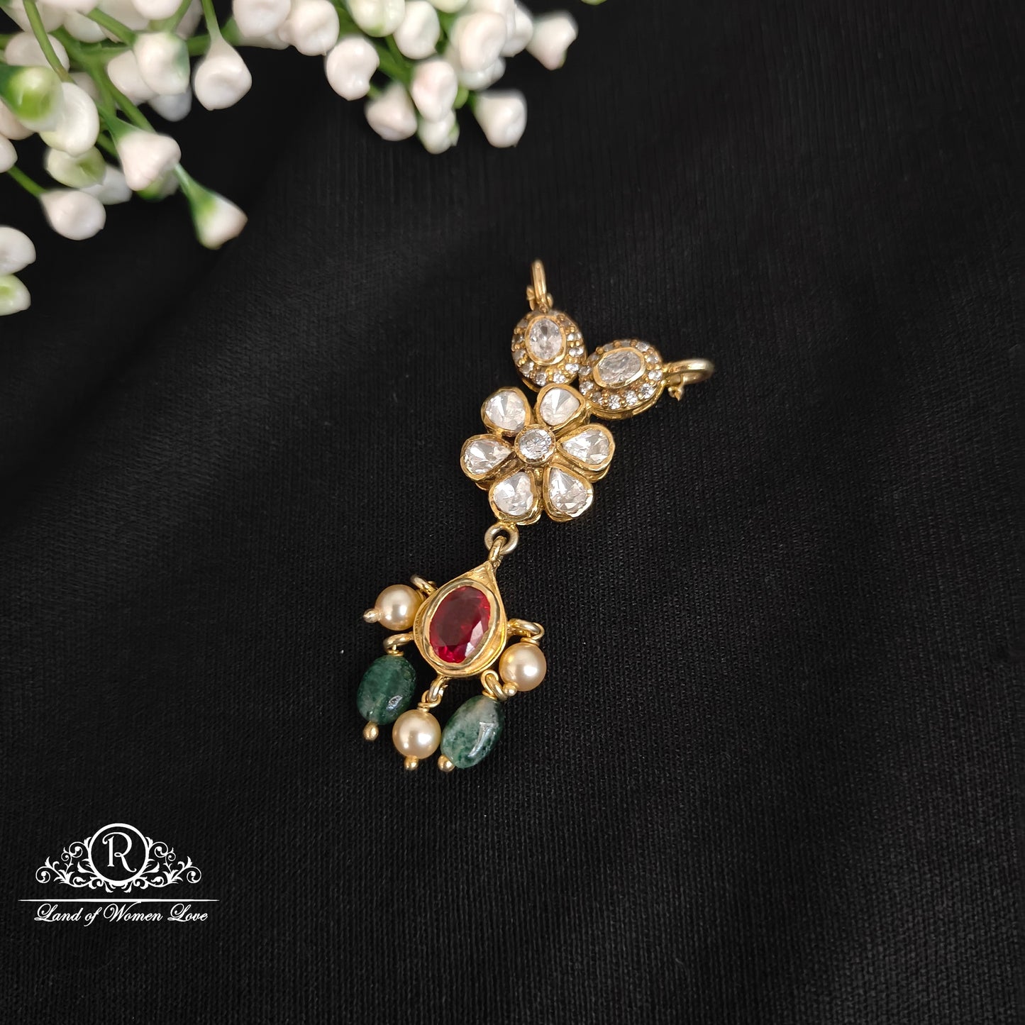 92.5 silver simple and cute mala locket - rcnj016 92.5 silver ramala jewelry / ramala collections