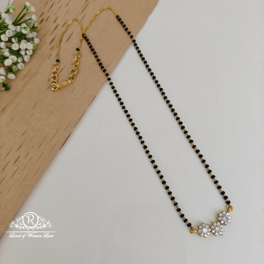 92.5 silver simple and cute black beads - rcnj022 92.5 silver ramala jewelry / ramala collections