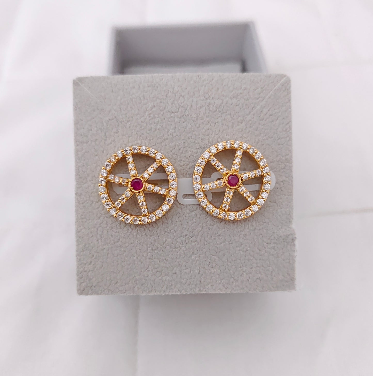 earrings silver base gold polish earrings -rcm544 92.5 silver ramala jewelry / ramala collections