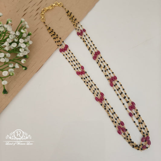 92.5 silver simple and cute black beads - rcnj030 92.5 silver ramala jewelry / ramala collections