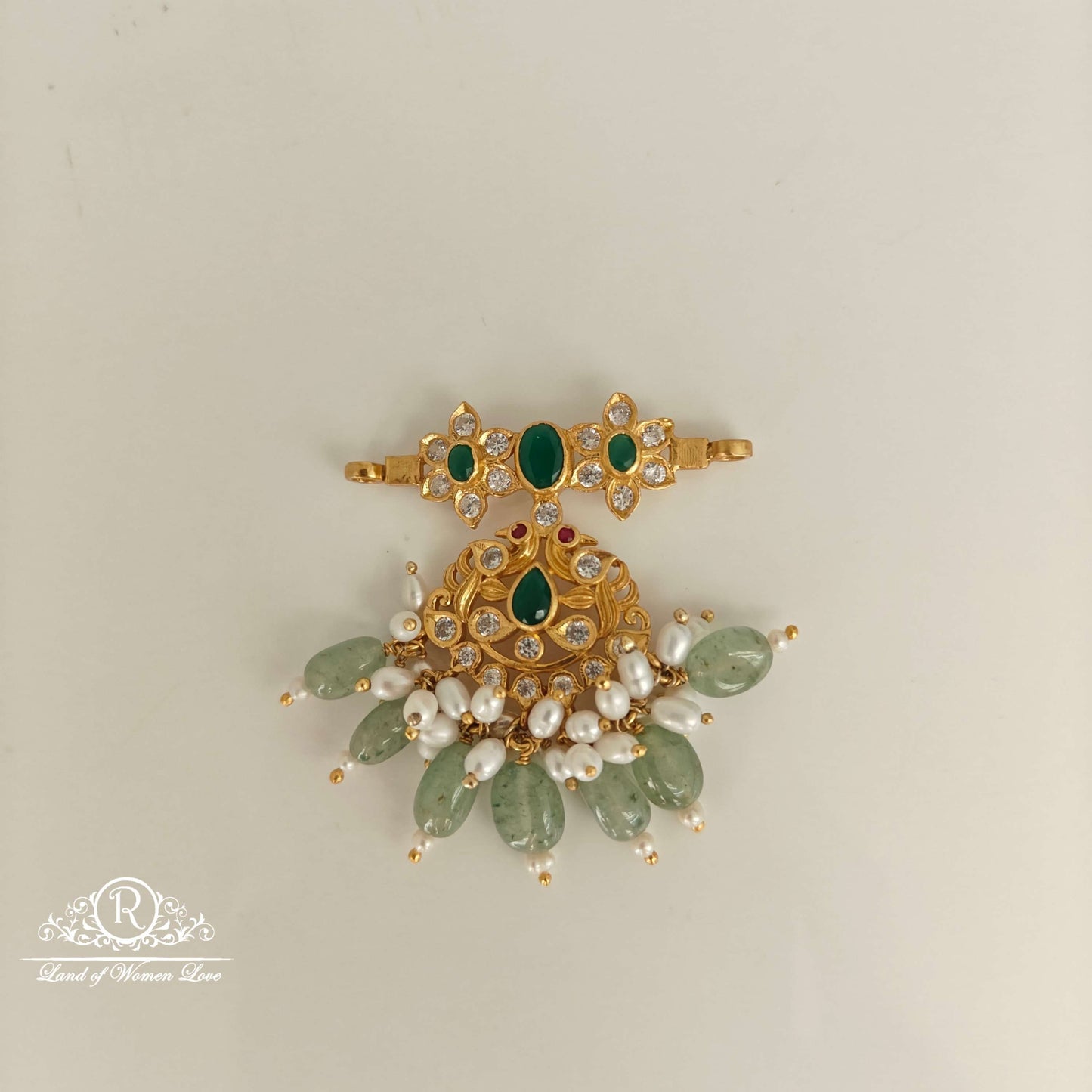 peacock design mala locket-rch637 92.5 silver ramala jewelry / ramala collections