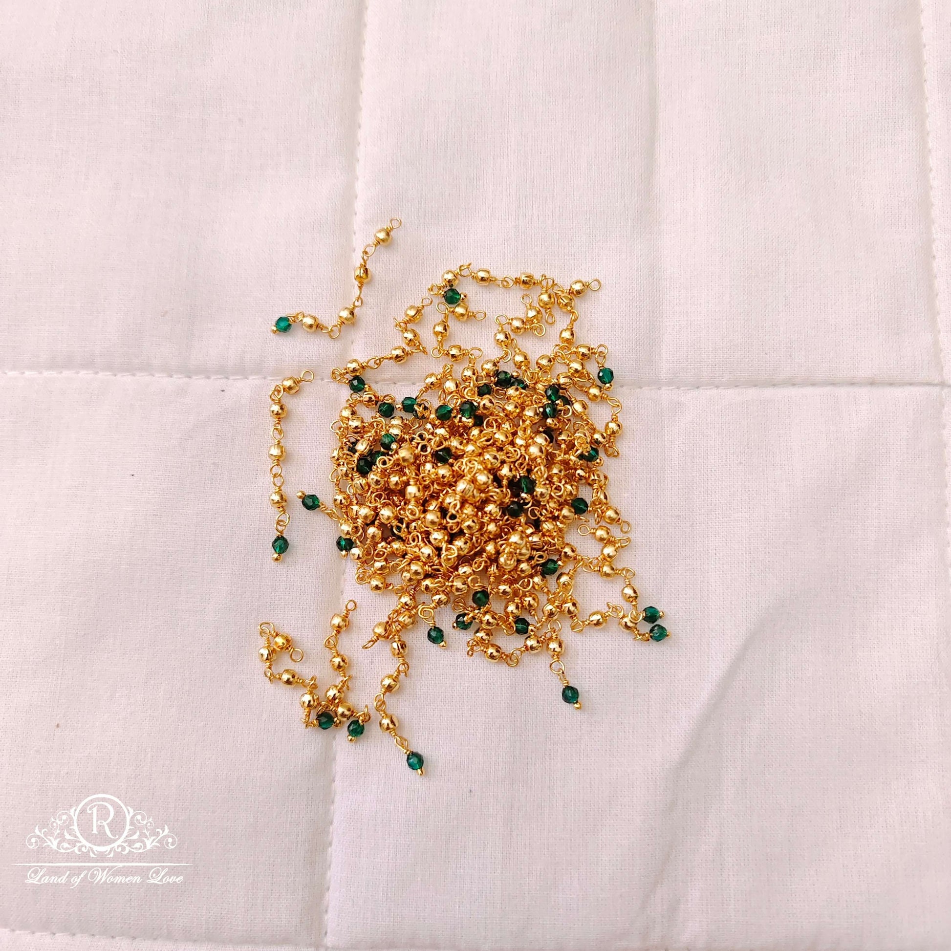 silver green stone balls hanging -rcjr258 92.5 silver ramala jewelry / ramala collections