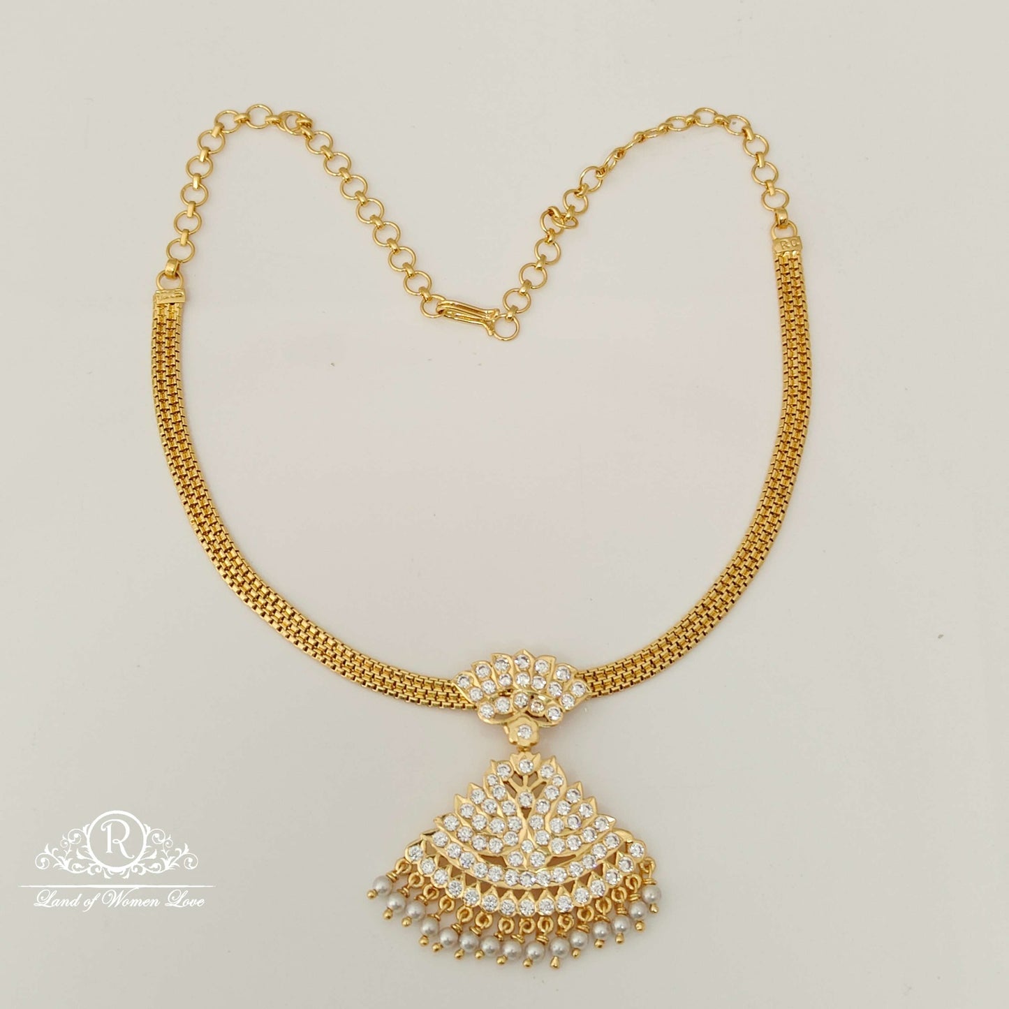 necklace silver nonthadu chain design necklace-rck195 92.5 silver ramala jewelry / ramala collections