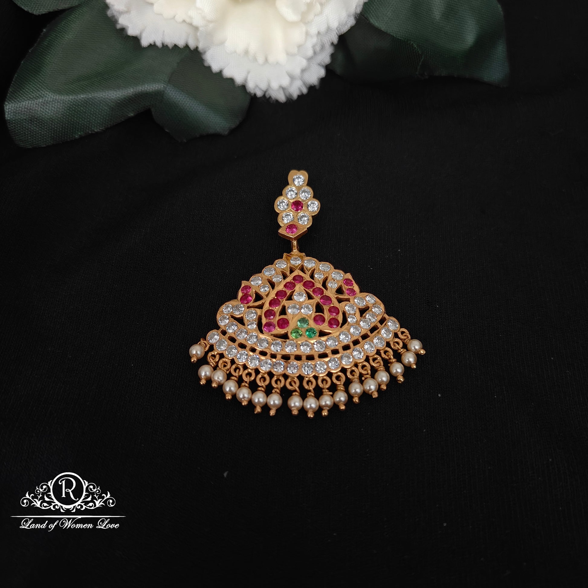 pendant 92.5 silver simple and cute pendant with hangings-rch925 92.5 silver ramala jewelry / ramala collections