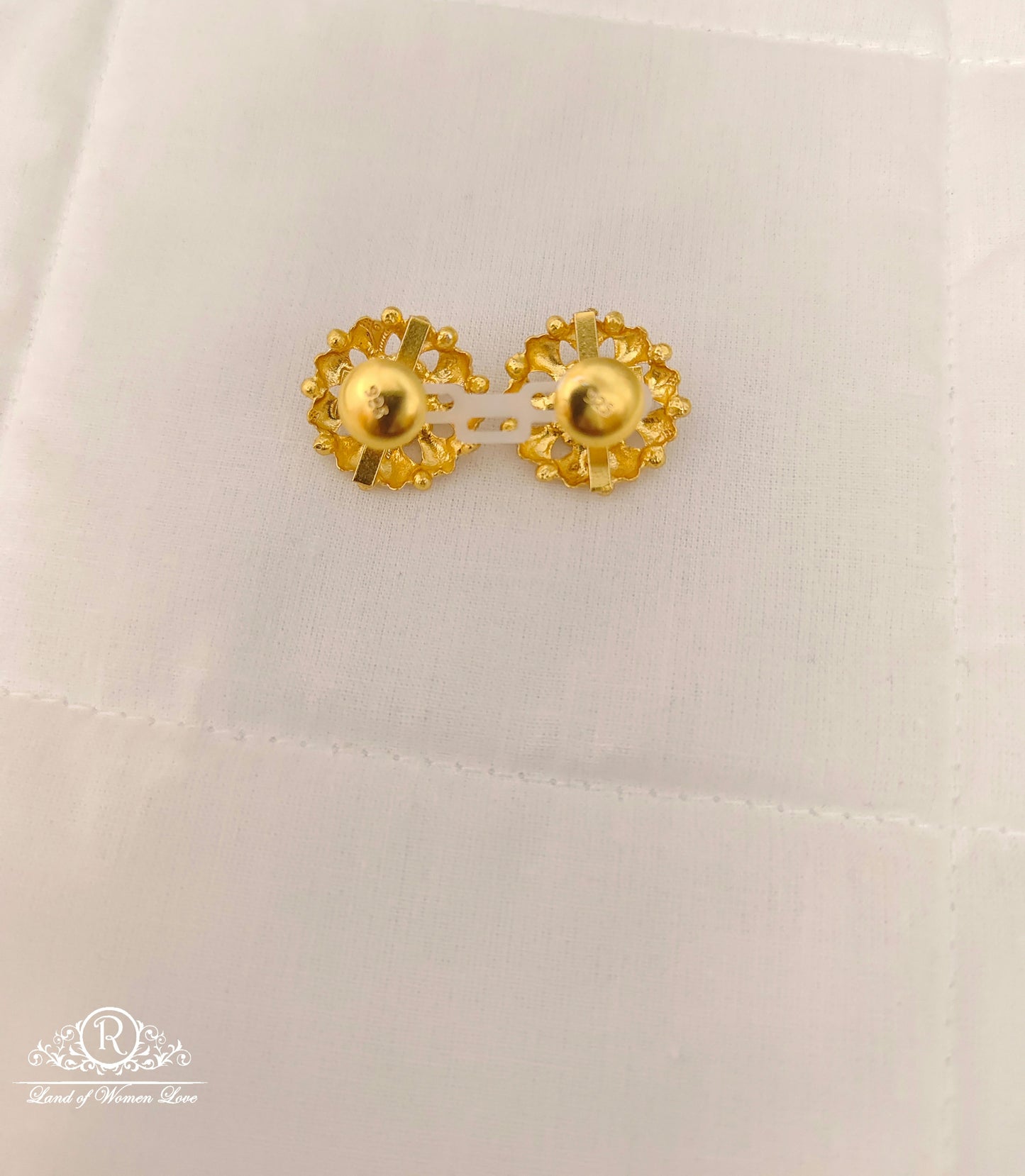 Silver Green Stone Stud Earrings-RCJR224