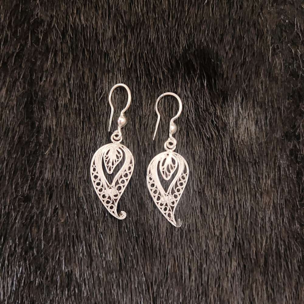 Silver Hanging Earrings-RCA051
