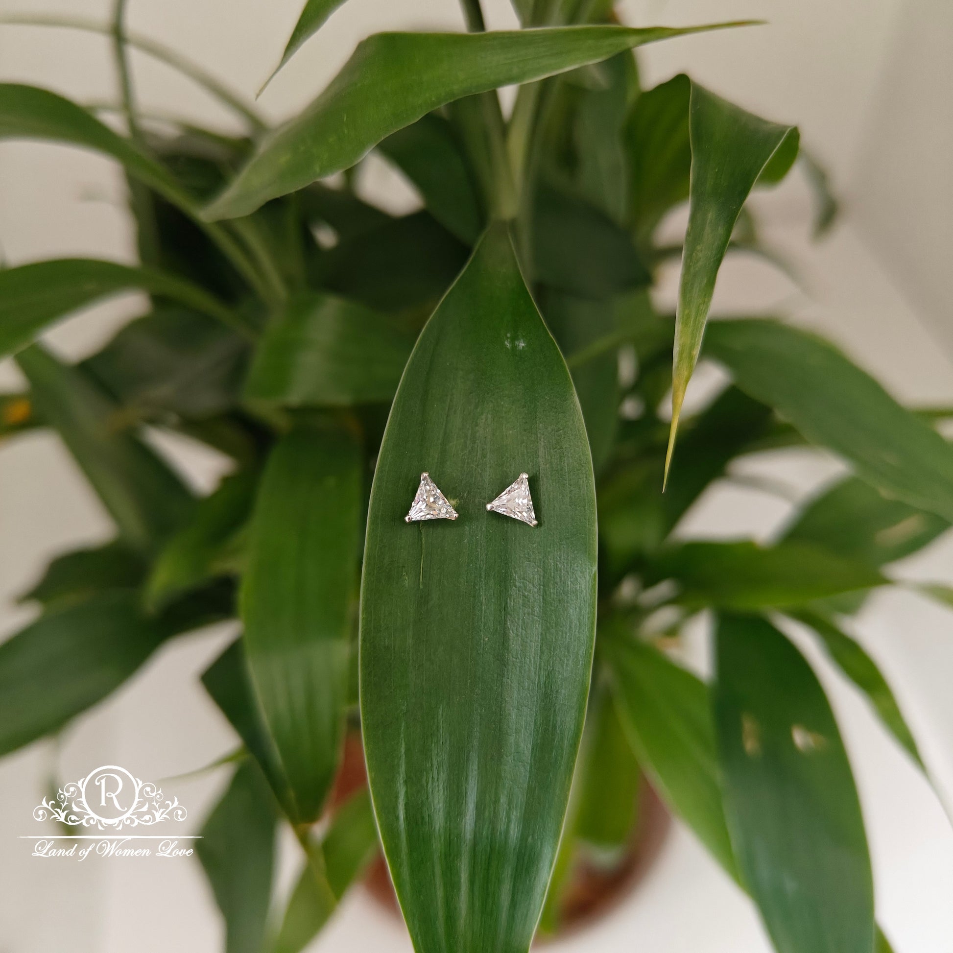 earrings 92.5 silver simple and cute earrings - rchs41-02 92.5 silver ramala jewelry / ramala collections