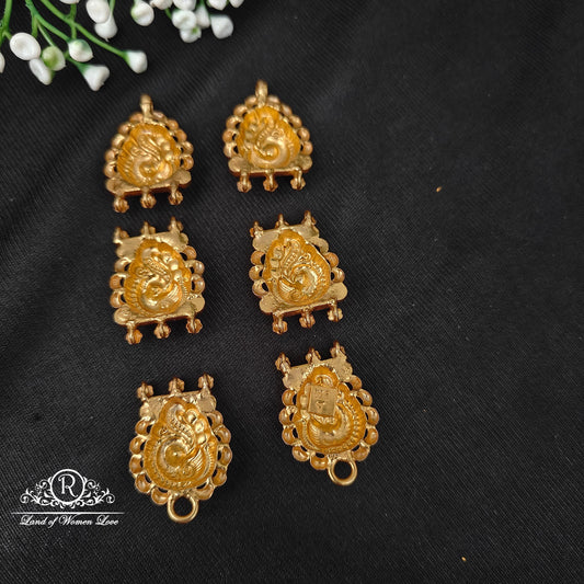 92.5 silver simple and Cute side lockets with peacock -RCJR942