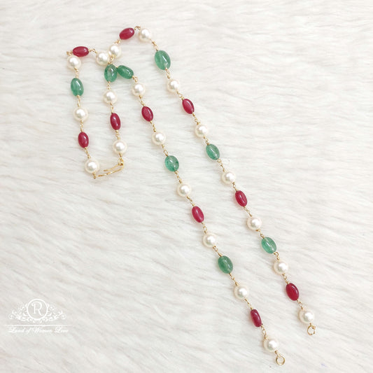 chain silver pearls beads chain-s851 92.5 silver ramala jewelry / ramala collections