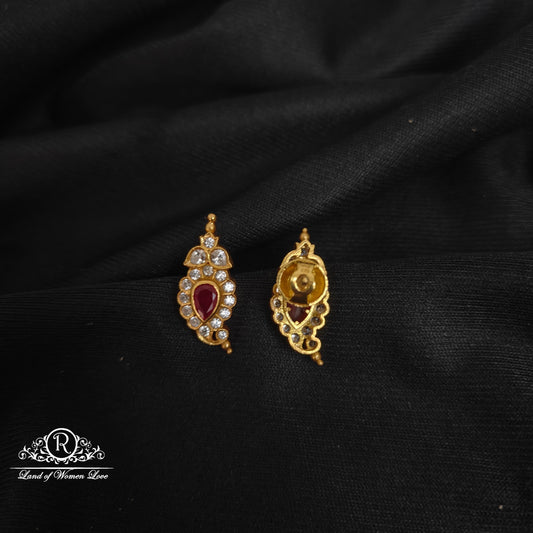 Silver mango earrings -RCCP283