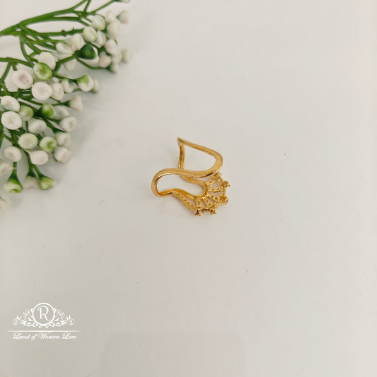 92.5 silver simple and Cute CZ- stones Vanki Ring -RCDS389