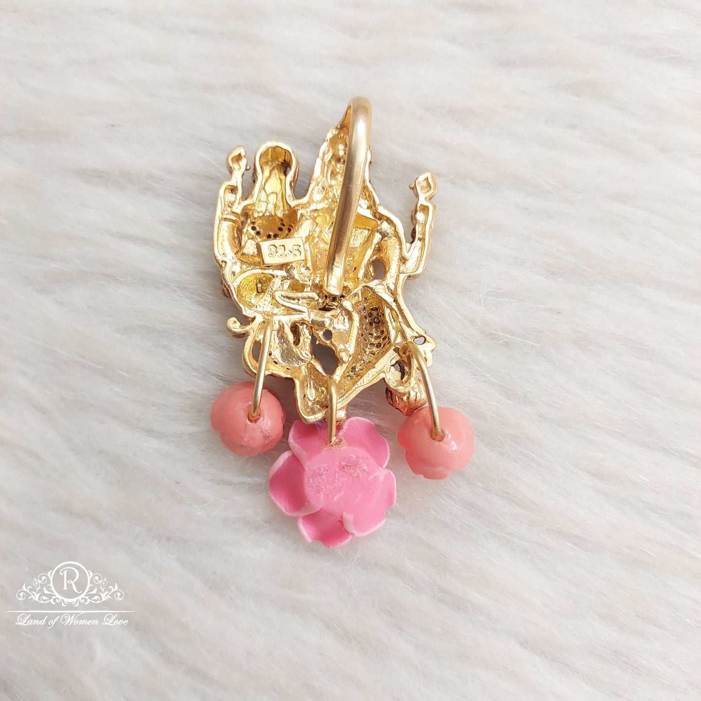 Silver Black CZ-Shiva Parvathi Locket-S773