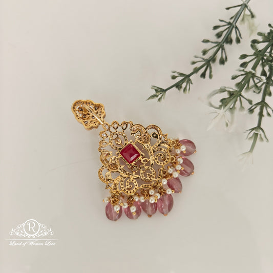 CZ- stones Silver pendant-RCH704