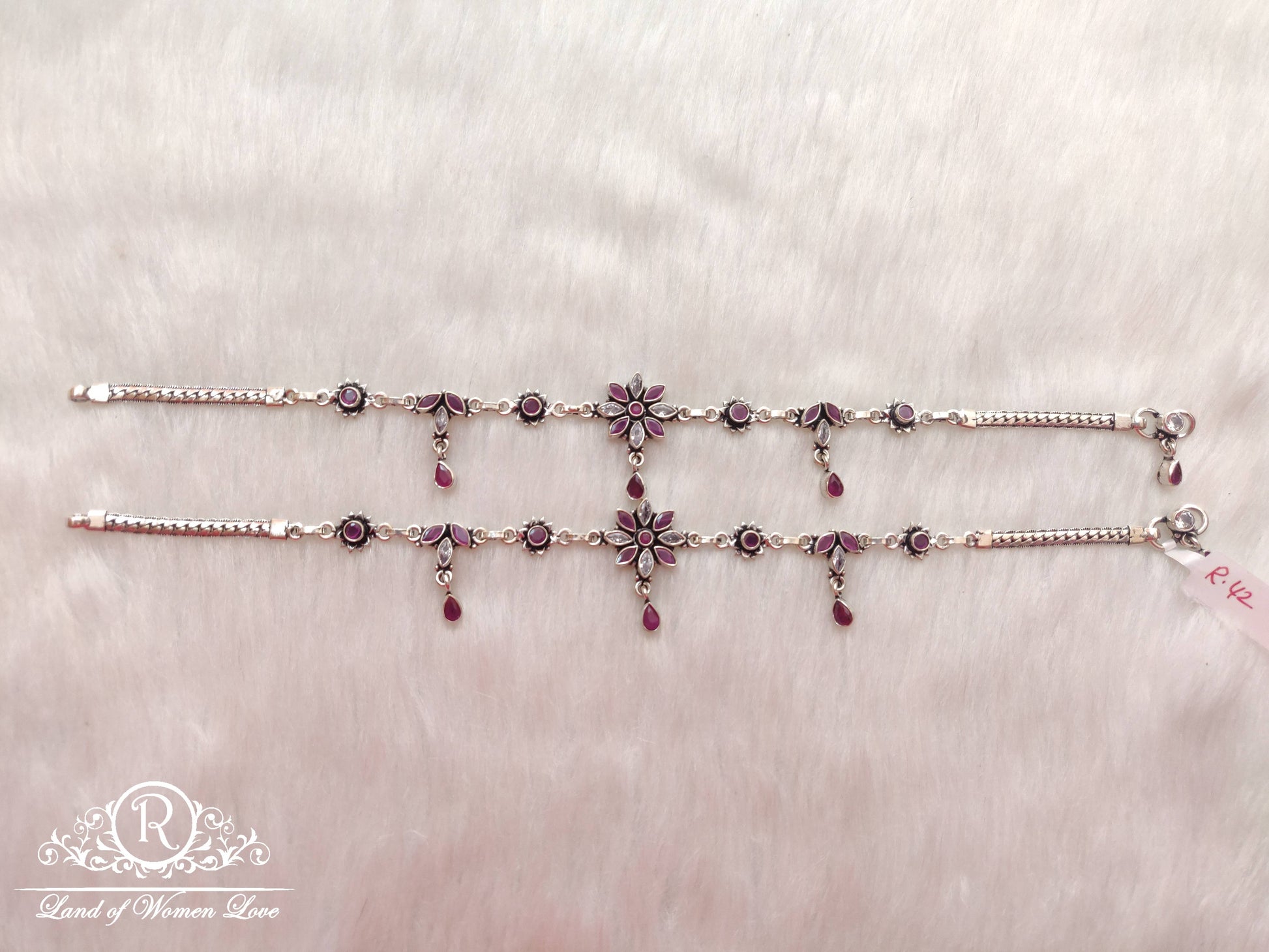 silver anklets-ra55 92.5 silver ramala jewelry / ramala collections