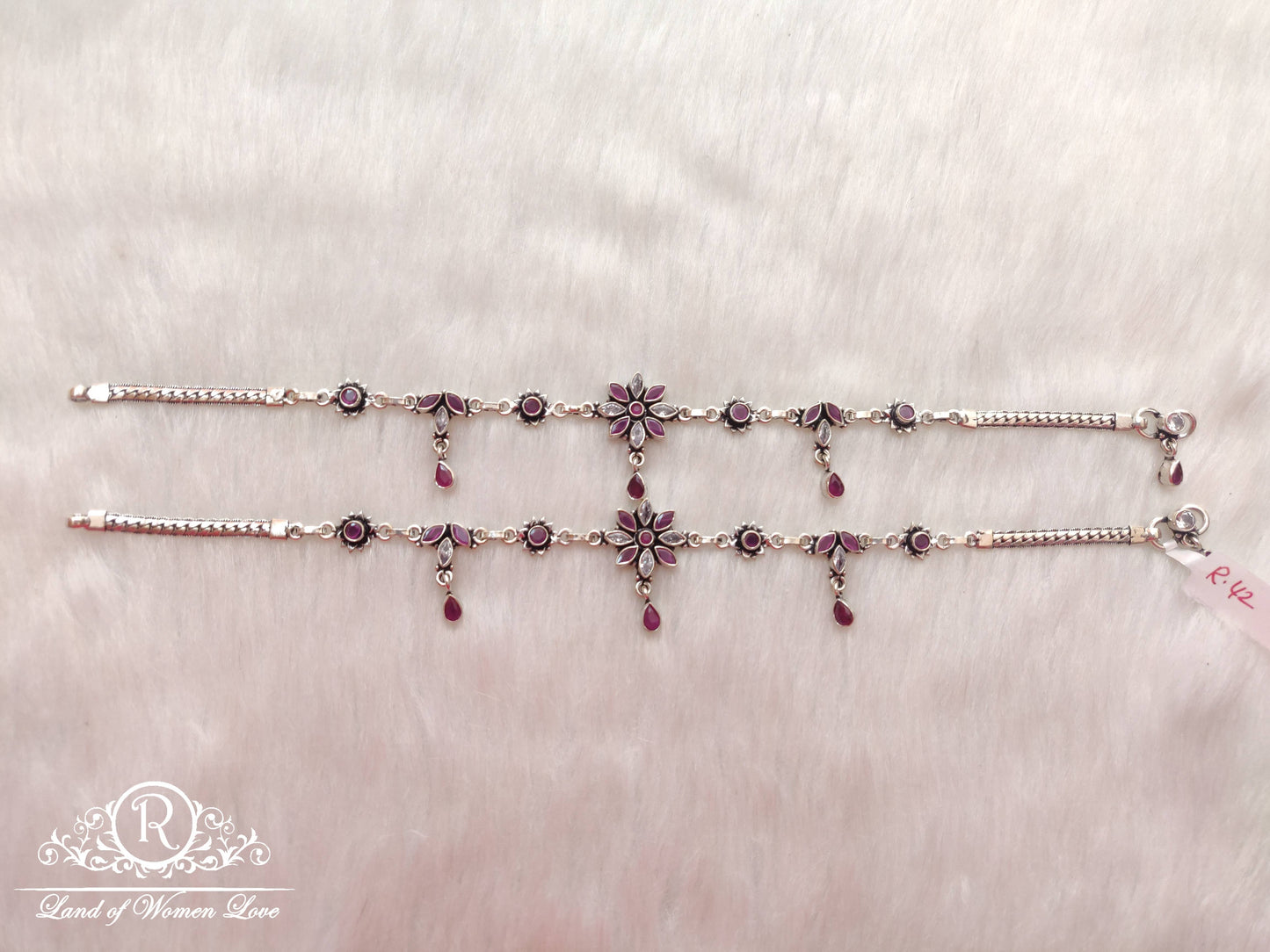 silver anklets-ra55 92.5 silver ramala jewelry / ramala collections