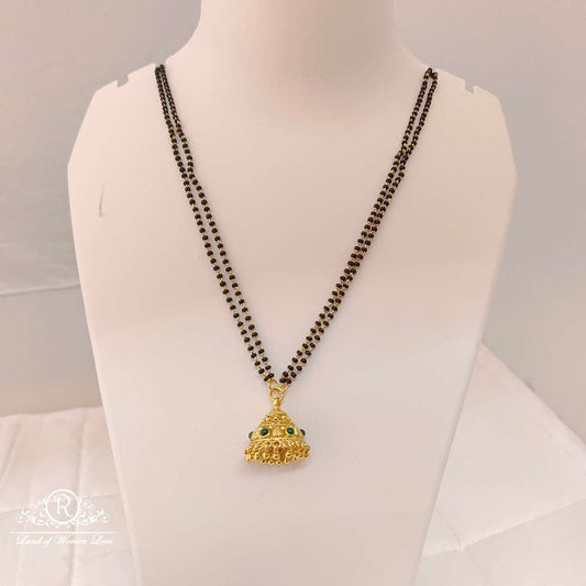 jhumka silver black beads-rch177 92.5 silver ramala jewelry / ramala collections