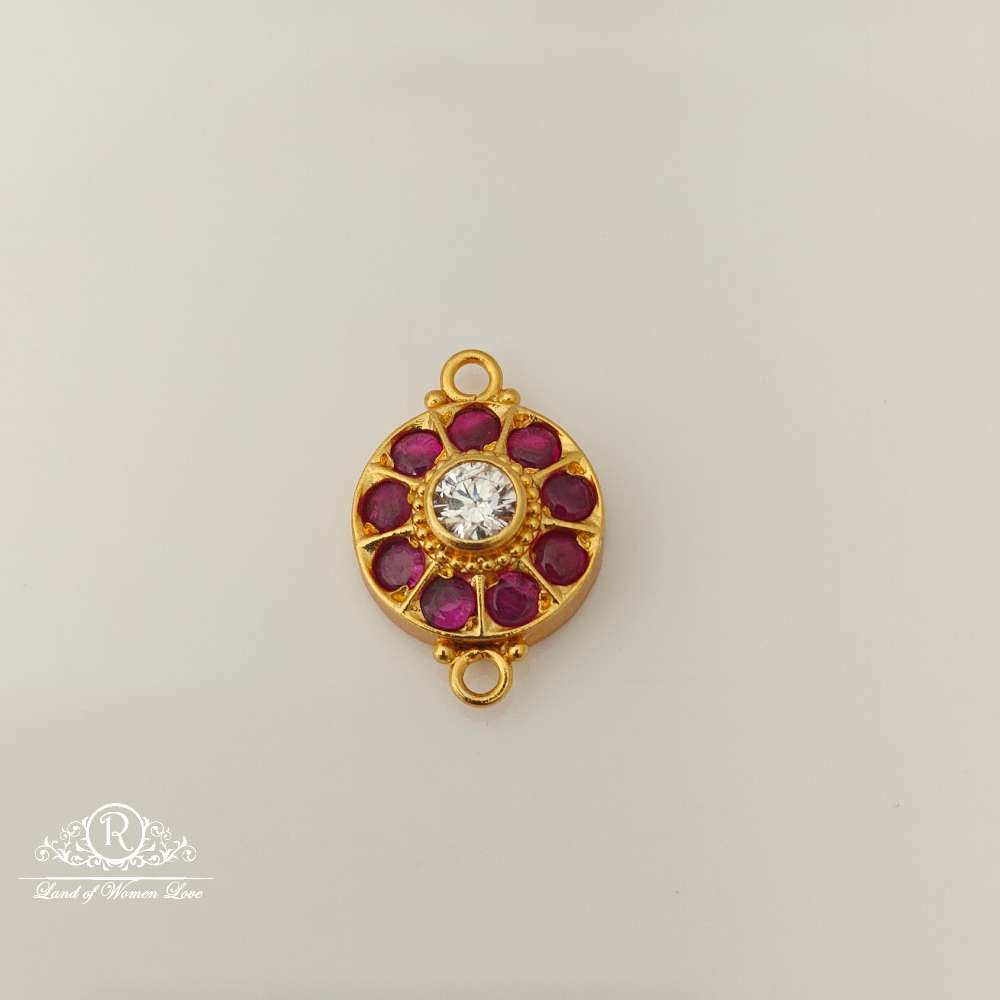 silver kempu stones side locket-rcjr652 92.5 silver ramala jewelry / ramala collections