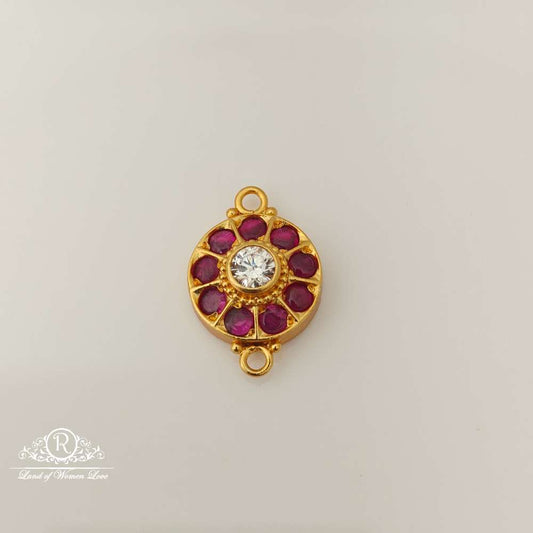 silver kempu stones side locket-rcjr652 92.5 silver ramala jewelry / ramala collections