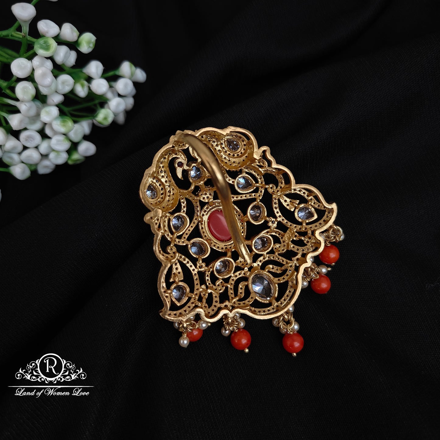 Silver coral pendant -RC06M334