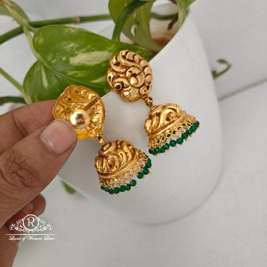 92.5 silver simple and Cute jhumkas with hangings -RCM351